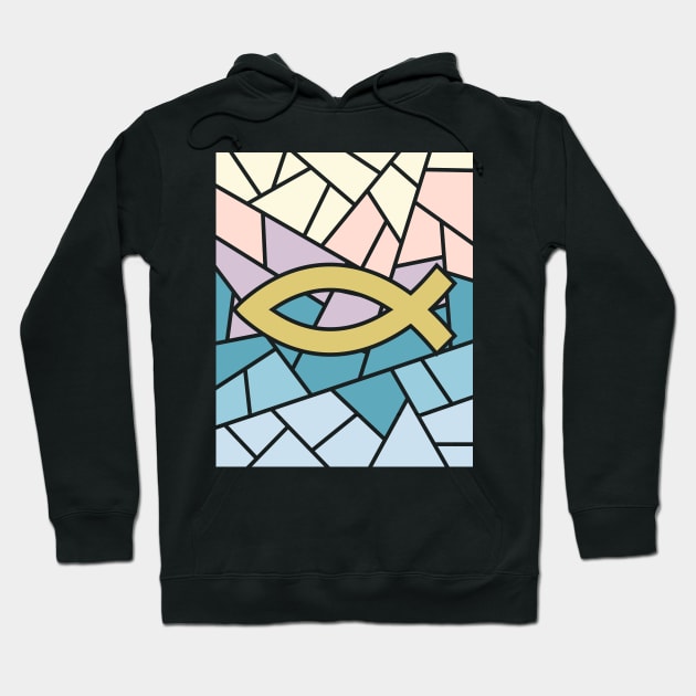 The ancient sign of the early Christians is a fish. Hoodie by Reformer